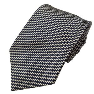 Vintage Polo Ralph Lauren Tie Mens Blue‎ Gold Geometric Silk Luxury Designer USA